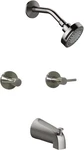Design House 595736-SN Eastport 2HANDLE & Shower Faucet For Standard Bathtub. Fixed Price $77.99.