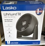 Lasko Whirlwind Table/desk Fan 360 Rotation Adjustable Tilt Gray A12105. Fixed Price $46.00.