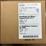 Dayton Clip-on Fan, 2 Speeds, 6" Blade Dia. Model 410C95B.. Fixed Price $23.99.