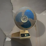 Vintage Panasonic F-1205 Way Oscillating Desk Fan 12" Trans Blue Blade Japan. Fixed Price $75.00.