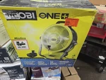 Ryobi One+ 18V Hybrid Whisper 12 Air Cannon Fan 4 Ah Battery Charger PCL850K1. Fixed Price $140.00.