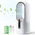Konsiden Bladeless Desk Fan, 11.8 Inch Small Rechargeable Quiet Office. Fixed Price $33.47.