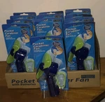 Case Of 12 O2COOL Portible Pocket Carabiner Fan With Display Box For Backpack. Fixed Price $39.99.