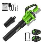 Saker LB-8195 Cordless Leaf Blower With 2X 5.2AH Batteries, 650CFM, 150MPH, 3. Fixed Price $43.00.
