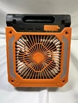 20000MAH Rechargeable Solar Fan W/ Led Lantern & Emergency Strobe Light, Orange. Fixed Price $28.00.