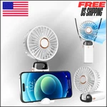 Handheld Fan With Base, Battery Operated, Digital Display, Rechargeable Mini. Fixed Price $15.84.
