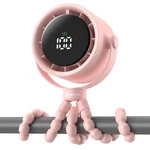 Portable Clip On Fan Rechargeable 17H Cooling 5 Speeds Led Amacool Baby Stroller. Fixed Price $51.99.