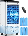 Portable Evaporative Air Cooler With Remote, Timer & Ice Packs For Ultimate Comf. Fixed Price $289.99.