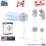Lasko Cyclone 18" 3-SPEED Adjustable Oscillating Pedestal Fan, White, S18931. Fixed Price $39.99.