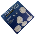 New Emson My Foldaway Collapsible Fan Usb Powered Portable White 12" Tall. Fixed Price $17.00.