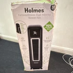 Holmes High Velocity Tower Fan 30" Black Remote Control Speeds. Fixed Price $55.00.