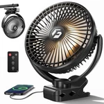 Frizcol 12000MAH 8 Inch Portable Clip On Fan Rechargeable, Battery Operated Desk. Fixed Price $46.64.