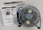 Mainstays 4 Inch Metal Mini 360 Degree Usb Personal Desktop Fan Silver. Fixed Price $6.99.