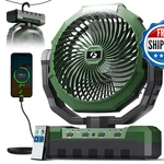 Frizcol 3-IN-1 Camping Portable Fans Rechargeable 24000MAH Battery. Fixed Price $62.45.