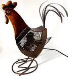 Deco Breeze Model DBF0360 Copper Metal Painted 3D Rooster Chicken Desk Table Fan. Fixed Price $94.99.