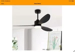Breezary Sawyer Iii 52" Black Led Ceiling Fan, Light & Remote Included. Fixed Price $51.00.