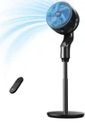 Jrd Standing Fan 39-43" Oscillating Pedestal W/ Remote 32 Speeds Timer Black. Fixed Price $75.00.