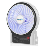 Efluky 3-SPEED Mini Desk Fan With Led Light, Portable Usb Quiet For White. Fixed Price $20.41.