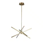 Rrtyo Calvin 24-WATT 4-LIGHT Integrated Led Gold Bar Chandelier With Metal Shade. Fixed Price $87.99.