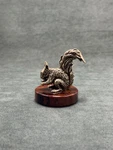 Art Deco Squirrel Figurine Cast Bronze Statuette Base Volcanic Obsidian Stone. Fixed Price $52.95.