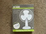 12" Oscillating Table Fan 3 Speed White "house To Home" Intertek - Open Box. Fixed Price $9.99.