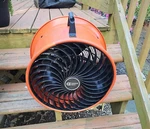Commercial Electric 16 In. 3-SPEED Drum Floor Fan Orange High Velocity Turbo. Fixed Price $55.68.