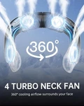 Asnug Bladeless Neck Fan Turbo Portable 4000 Mah Usb Rechargeable - Black. Fixed Price $40.83.