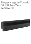 Sharper Image By Vornado Profile Two-way Window Fan Black 3 Speeds Reversible. Fixed Price $77.99.