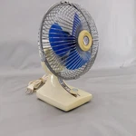Vintage Deluxe Electric Desk Fan Cream Blue 6 Inch Blade Retro Mcm Working. Fixed Price $38.00.