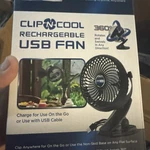 Geektek Clip Cool Fan - Portable Rechargeable Usb Strong Clamp 3 Speeds. Fixed Price $12.20.