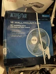 Active Air 16"" Oscillating Wall Mount Fan 3 Speeds 2224 Cfm 120V Hydrofarm Inc. Fixed Price $45.00.