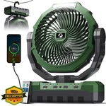 Frizcol 24000MAH Camping Fan Light Remote Rechargeable Green. Fixed Price $44.98.