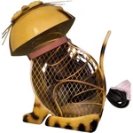 Deco Breeze Orange /yellow Cat Fan Metal Sculpture 12" Electric Working. Fixed Price $39.00.