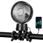 Poperfun 50H Portable Stroller Fan, 15000MAH Ultra-long X Large, Auto-black. Fixed Price $46.87.