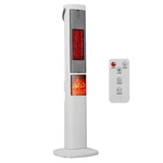 1500W Ceramic Tower Heater With 3D Flame & Remote Control. Fixed Price $102.99.