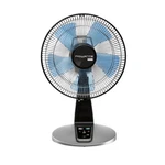 Rowenta, Desk Fan, Turbo Silence Table With Remote, 5-SPEED, Silver/black. Fixed Price $140.99.