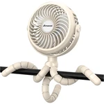 Amacool Battery Operated Stroller Fan, Baby Travel 5.2*2.64*11.02, Beige. Fixed Price $45.87.