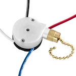 With 4 Pre-installed Wires Ceiling Fan Switch 3 Speed Wire, ZE-208S Zing Ear. Fixed Price $9.24.