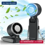 Playhot Portable Handheld Turbo With Ice Cooling, Rechargeable Personal Fan,. Fixed Price $27.21.