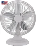 Good Housekeeping 92602 All-metal 12" Retro Desk Office Table Fan With Wide Osci. Fixed Price $95.47.