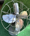 Working Circa 1941 Westinghouse Frosty Aire Oscillating Desk Fan Chrome Blade. Fixed Price $59.00.