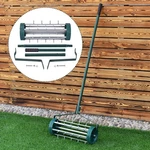 Costway Heavy Duty Rolling Garden Lawn Aerator Roller Home Grass Steel Handle. Fixed Price $42.99.