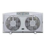 Optimus 8 In. Electric Reversible Twin Window Fan With Thermostat & Led. Fixed Price $168.67.