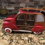 Deco Breeze Figurine Car Fan Woody Station Wagon W/ Surfboard Table Top #DBF0272. Fixed Price $75.00.