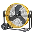 Barrel Floor Drum Fan Yellow Step-less Speed Adjustment High Velocity Dc Motor. Fixed Price $187.35.
