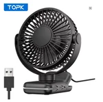 Topk Usb Mini Clip On Fan Portable Desk 3 Speed Quiet 720 Rotate Corded Pc. Fixed Price $23.84.
