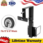 Heavy Duty Steel Spare Carrier Fits 15" And 16" Tires For 4" Square Bumpers. Fixed Price $49.99.
