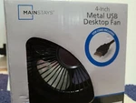 Mainstays Mini 4 Inch Metal Table Desk Fan Pivoting Black Usb Or Powered. Fixed Price $7.96.