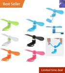Detachable Usb Mini Cell Phone Fans Ultimate Summer Comfort - 6 Colors. Fixed Price $23.99.