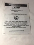 Lasko 32" Oscillating Tower Fan Remote Model 2108 Operating Manual (eng-span). Fixed Price $9.48.